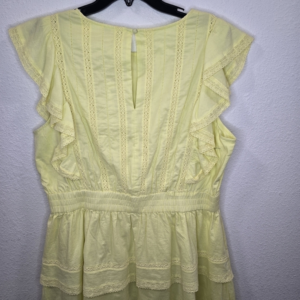Chelsea & Violet Bekah 100% Cotton Lace Short Sleeve Resort Summer Dress Size XL - Picture 14 of 15
